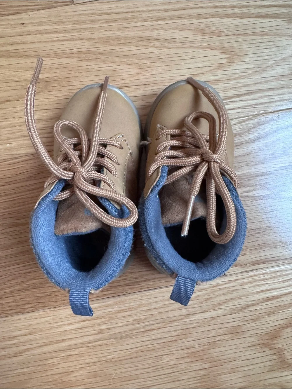 OshKosh B'gosh Tan and Gray Kids Lace-Up Boots